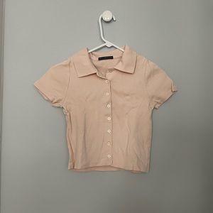 Brandy Melville light pink caroline top